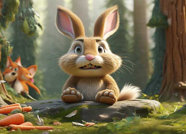 儿童情景剧故事表演 - 儿童小故事情景剧倒霉的兔子哥