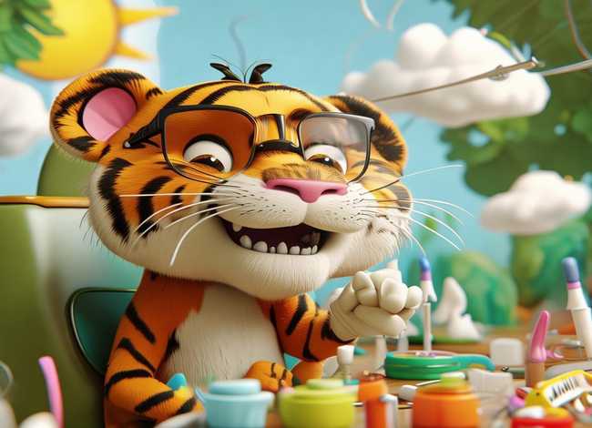 儿童故事老虎拔牙图片 - 老虎拔牙的故事告诉小朋友什么道理