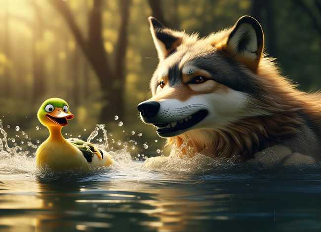狼的故事儿童版全集，儿童故事狼和鸭子