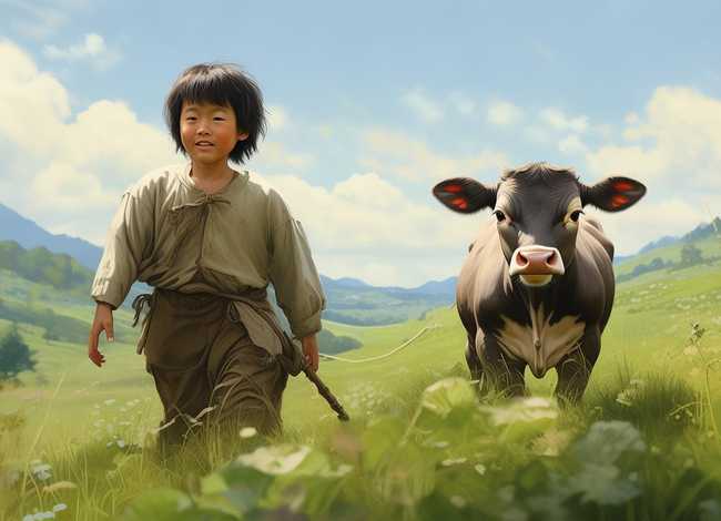 王二小放牛ppt（王二小怎么画）