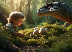 儿童简短恐龙小故事、恐龙妈妈藏蛋故事