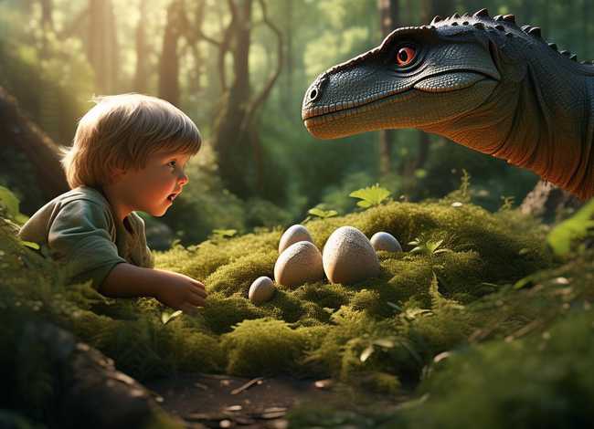 儿童简短恐龙小故事、恐龙妈妈藏蛋故事