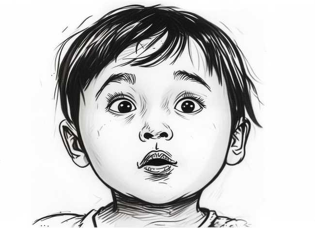 儿童惊讶场景简笔画简单、如何进行情绪认知 (一)