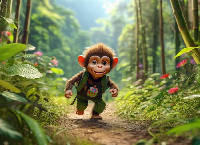 猴子的幼儿故事，小猴子下山故事