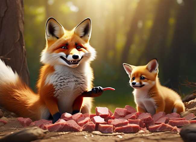 狐狸给小狗分肉的故事 经典伊索寓言故事精选