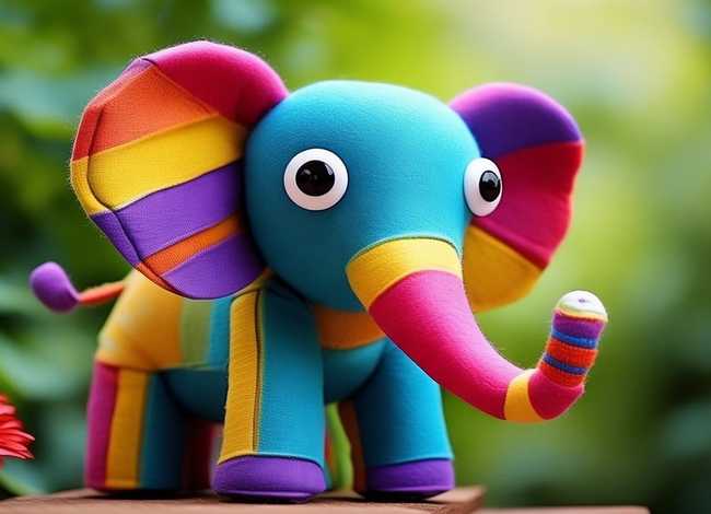 儿童故事创作手工作品 - 花格子大象手工制作