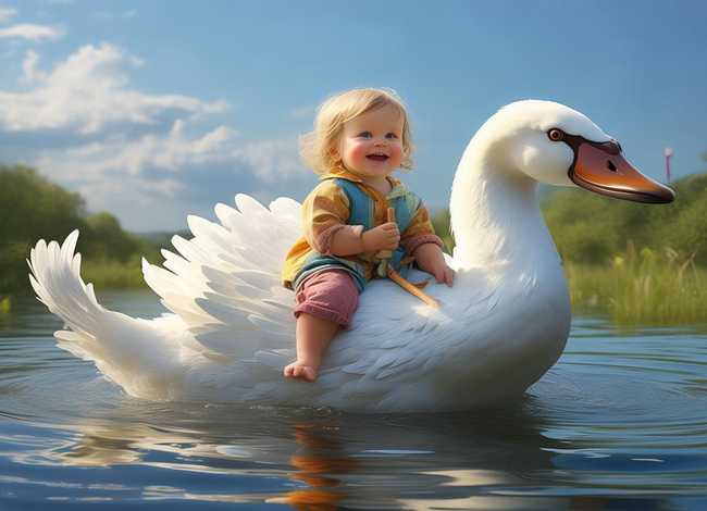 关于鹅的幼儿故事（鹅背骑鹅的故事是什么）