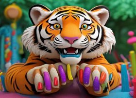 豹卡通绘画、双手可以画成什么