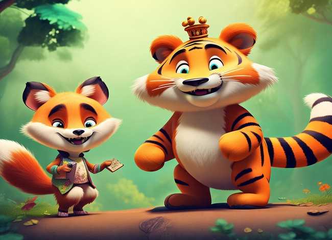 老虎和狐狸的故事儿童版，狐狸和老虎的童话故事