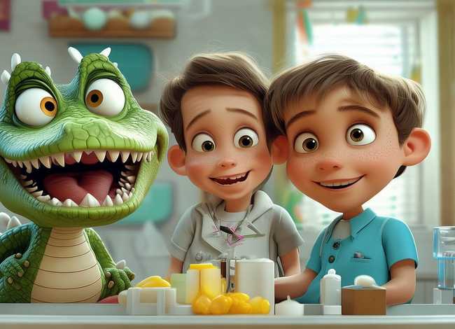 关于保护牙齿的儿童故事；牙齿那些事-绘本阅读《鳄鱼怕怕,牙医怕怕》