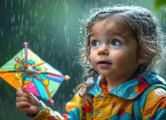 下雨天放风筝的儿童故事（科学家小时候的故事）