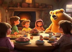 儿童故事熊妈妈请客 - 睡前故事文字版