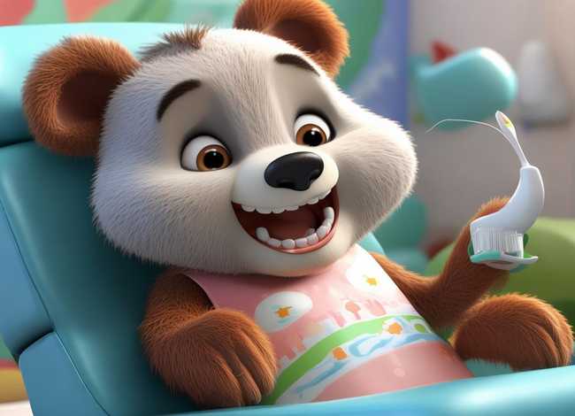 不刷牙的小熊图片，小班语言教案-小熊拔牙