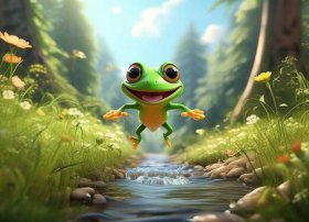 快乐的小青蛙故事完整版，快乐的小青蛙作文400字精选