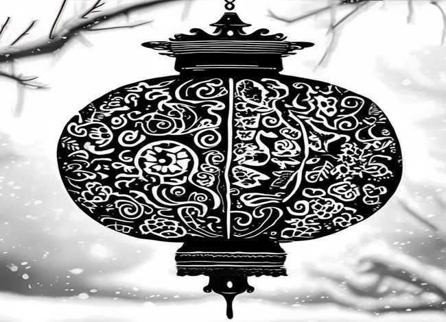 儿童黑白绘画作品(黑白插画灯笼-新年的画怎么画一等奖) 儿童黑白绘画作品(黑白插画灯笼-新年的画怎么画一等奖)