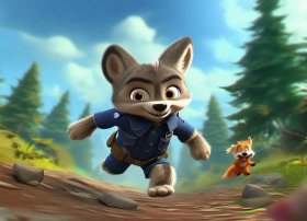 儿童故事警察抓坏蛋 - 小狼沃夫很勇敢吗