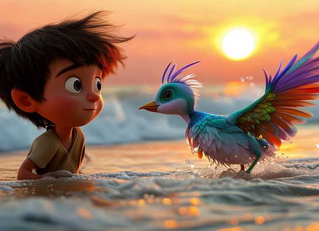 儿童故事动画短视频、【第89届奥斯卡最佳动画短片】《鹬》