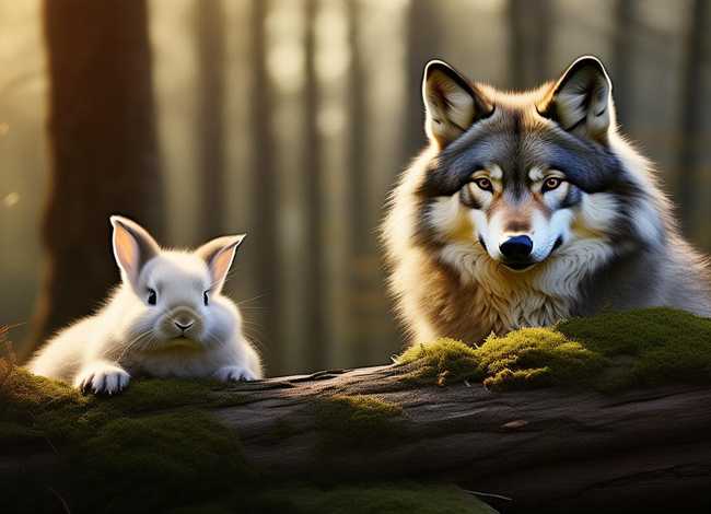 狼和兔子的故事在线听、大灰狼和小白兔的故事
