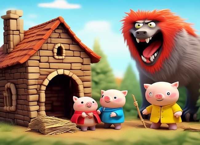 英语童话故事绘本，【英语绘本】三只小猪的故事