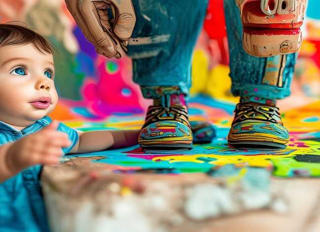 故事儿童画作品（创意儿童画赏析—我的爸爸）