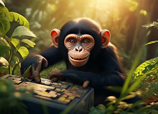 猩猩小故事、聪明的黑猩猩故事50字,