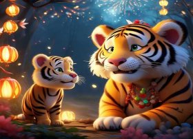 老虎过新年儿童故事，虎年遇到小老虎 儿童睡前童话小故事 讲故事文字版大全