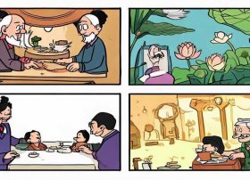 连环画故事简单又漂亮 成语故事连环画(四格)