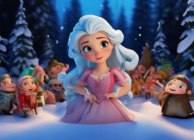 白雪公主和七个小矮人的故事童话 - 迪士尼公主童话故事