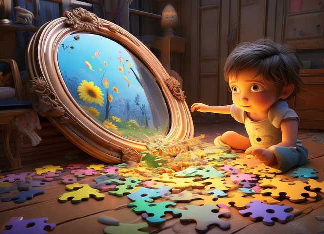 关于镜子的儿童故事书、镜子碎了以后的故事,益智故事《镜子碎了以后》