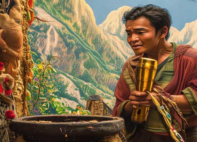 太阳山捡金子故事;一幅壮锦中老妈妈的钻井是谁找回来的 太阳山捡金子故事;一幅壮锦中老妈妈的钻井是谁找回来的