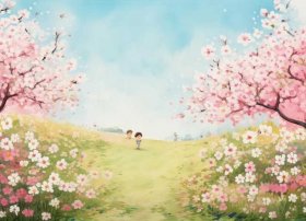 春天的故事绘画 2020二年级绘画春天的图画_又简单又好看的春天画