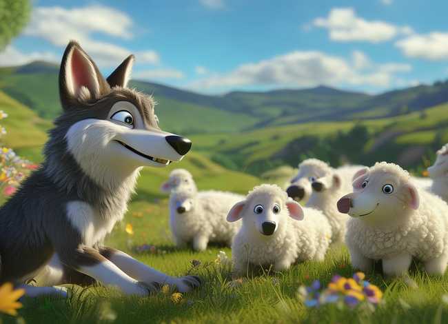 狼和羊的故事3-6岁幼儿故事书 - 狼与羊的故事