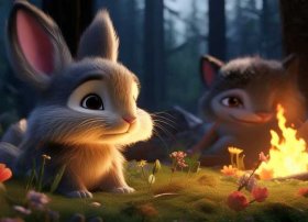 儿童故事兔子和大灰狼；小兔子和大灰狼的故事睡前故事 关于小兔子和大灰狼