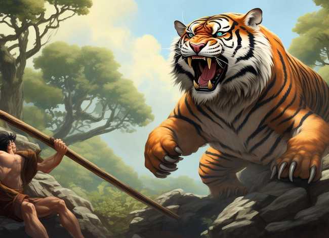 武松打虎儿童故事配图，中国儿童必读经典-水浒传内容简介