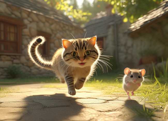 猫和老鼠寓言故事50字（《猫和老鼠》寓言故事）