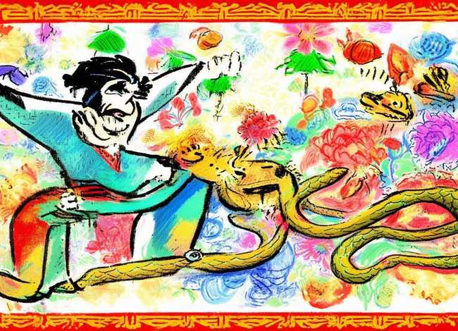 寓言故事手抄报画蛇添足;中华成语故事手抄报 寓言故事手抄报画蛇添足;中华成语故事手抄报