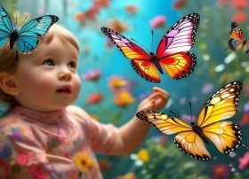 三只蝴蝶儿童故事英文版；幼儿园小故事《三只蝴蝶》儿童故事绘本分享