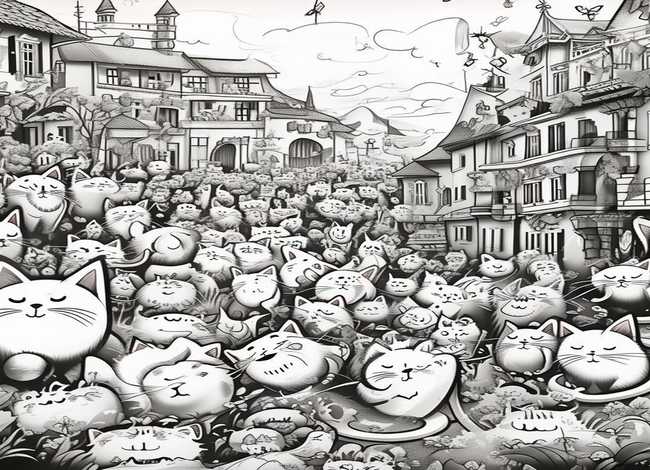 黑白故事绘本 - 绘本推荐《100万只猫》一百万只猫 真的有这么多吗