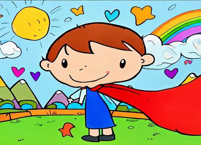 儿童绘画故事简笔画（红色少年故事怎么画好好简笔画二年级）