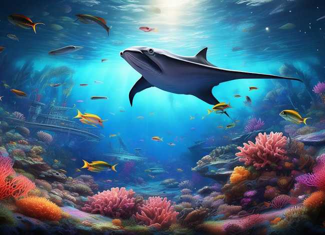 海底世界的简笔画、海底世界怎么画一等奖