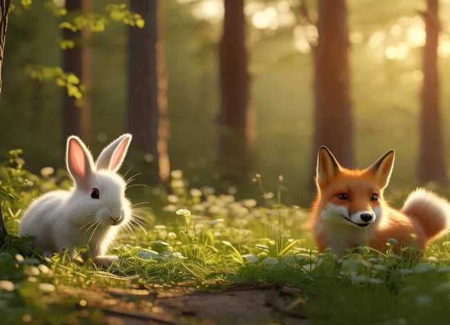 童话片狼和兔子；大灰狼和小白兔的故事睡前故事(三篇)