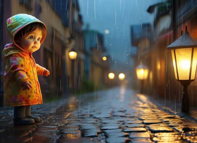 儿童故事下雨天的夜晚（雨中的故事）
