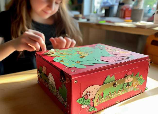 制作故事盒子教程(小红帽手工卡纸制作) 制作故事盒子教程(小红帽手工卡纸制作)