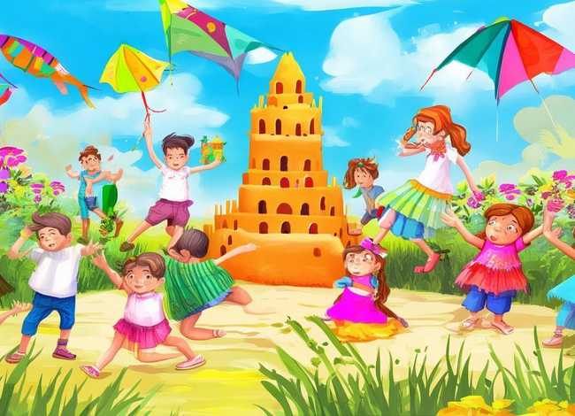 儿童图片大全图片，六一儿童节绘画图片大全好看