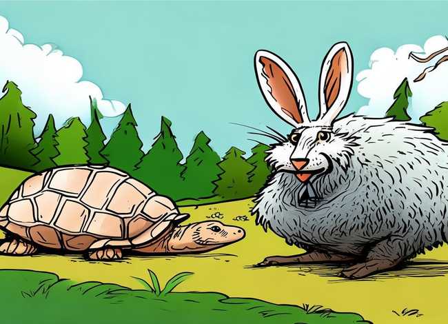 故事情节的简笔画 龟兔赛跑故事的简笔画图片
