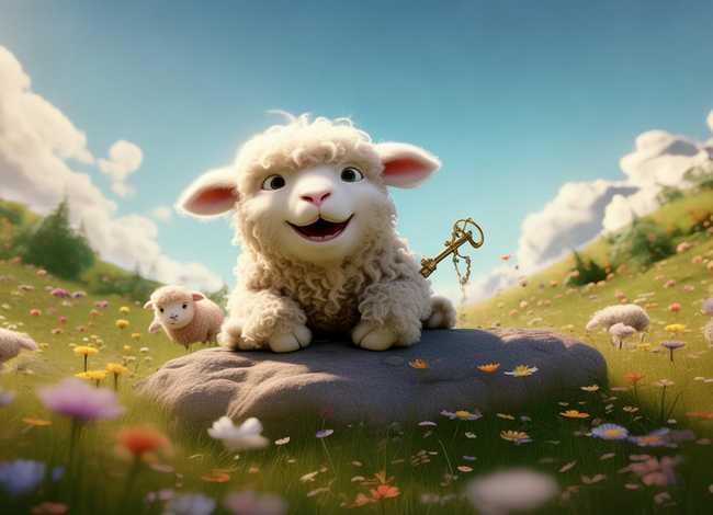 聪明的小羊故事 - 找一个短的童话故事