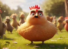 小朋友的动物故事 - 幼儿动物故事-爱说大话的小公鸡