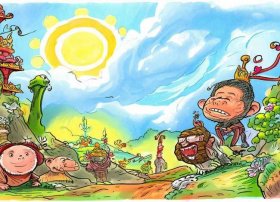 儿童故事插画手绘版、儿童版西游记插画-西游记的插图怎么画