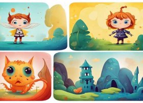 儿童童话故事ppt背景图 - 故事插画三张图-故事插图怎么画简单又好看