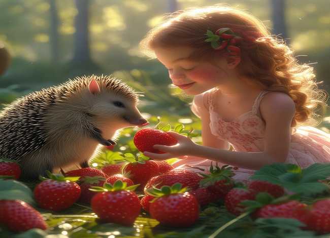 草莓公主的故事、草莓姑娘和小刺猬的故事